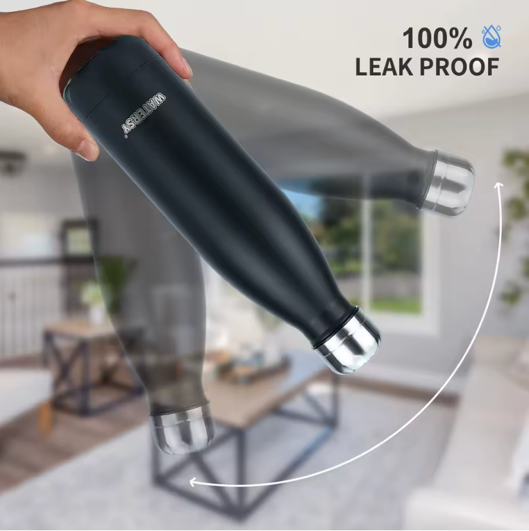 WATERSY™ 500ml Premium Stainless Steel Thermo Bottle – Gradient Insulated Water Flask for Hot & Cold Drinks