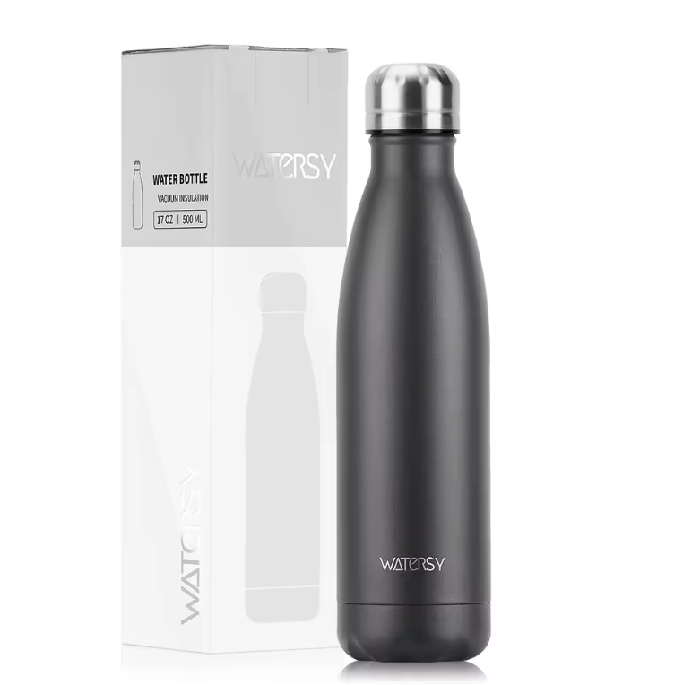 WATERSY™ 500ml Premium Stainless Steel Thermo Bottle – Gradient Insulated Water Flask for Hot & Cold Drinks