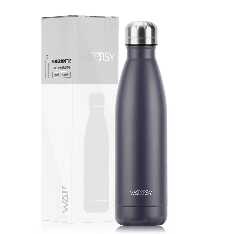 WATERSY™ 500ml Premium Stainless Steel Thermo Bottle – Gradient Insulated Water Flask for Hot & Cold Drinks