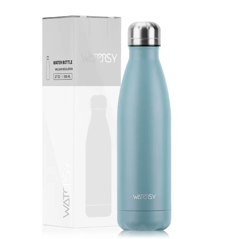 WATERSY™ 500ml Premium Stainless Steel Thermo Bottle – Gradient Insulated Water Flask for Hot & Cold Drinks