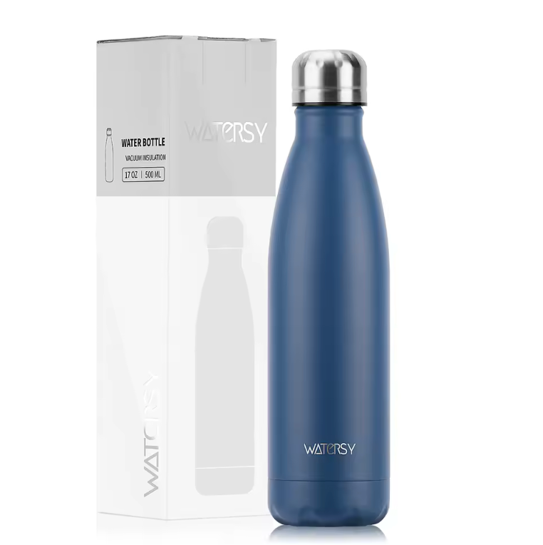 WATERSY™ 500ml Premium Stainless Steel Thermo Bottle – Gradient Insulated Water Flask for Hot & Cold Drinks