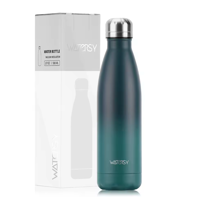WATERSY™ 500ml Premium Stainless Steel Thermo Bottle – Gradient Insulated Water Flask for Hot & Cold Drinks