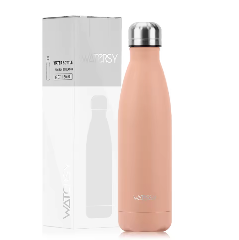 WATERSY™ 500ml Premium Stainless Steel Thermo Bottle – Gradient Insulated Water Flask for Hot & Cold Drinks