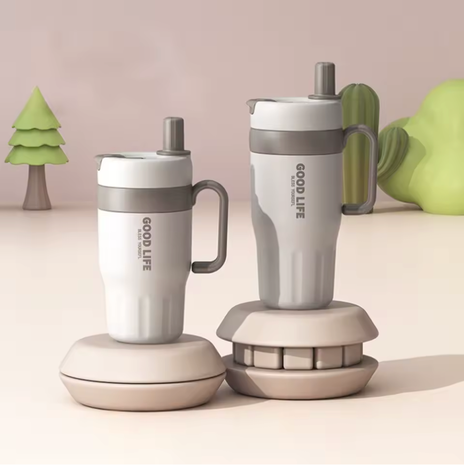 GOODLIFE™ Premium Stainless Steel Thermo Mug 620ml – Leakproof Coffee Cup with Straw for Office & Travel
