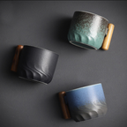 Opus Handmade Espresso Cup – Luxury Ceramic & Wood Collection