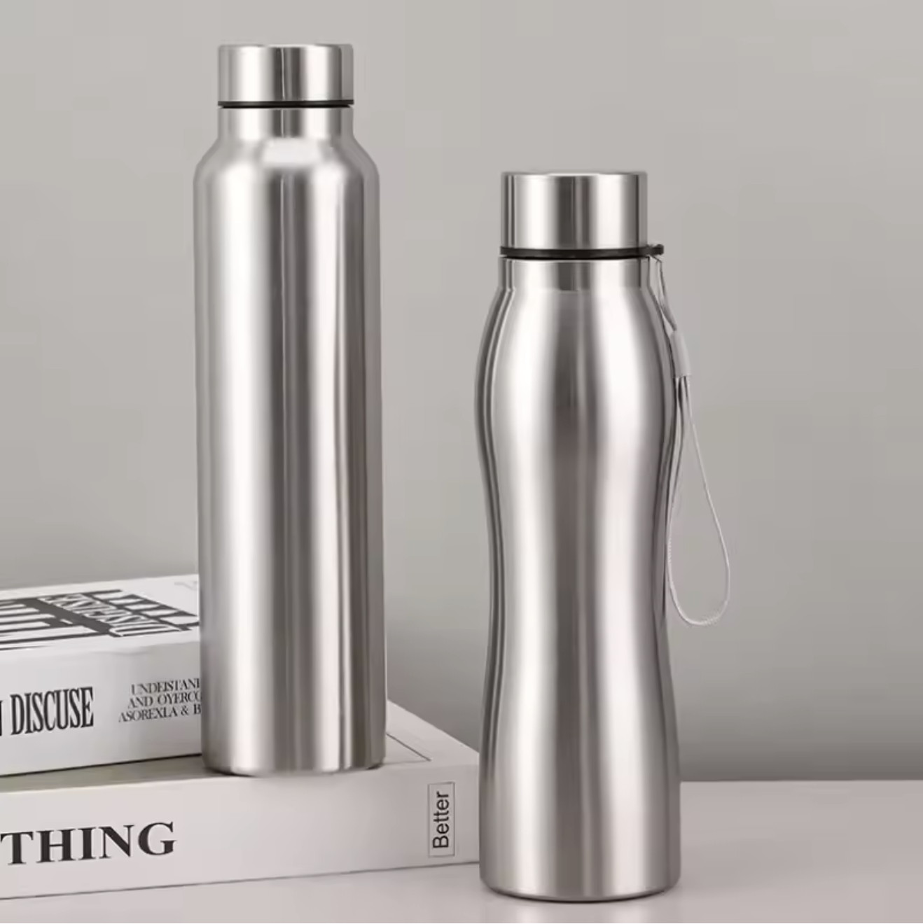 STEELFORCE™ 1000ml Stainless Steel Sports Water Bottle – Durable Metal Flask for Gym, Hiking & Daily Hydration