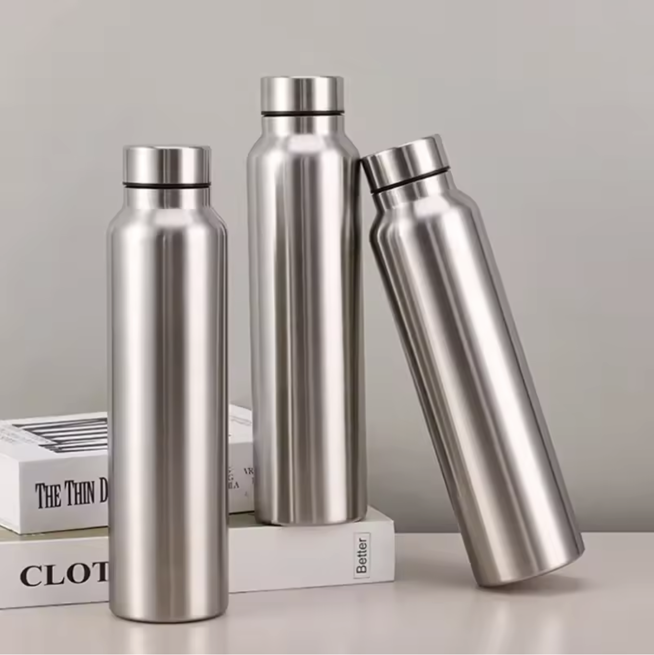 STEELFORCE™ 1000ml Stainless Steel Sports Water Bottle – Durable Metal Flask for Gym, Hiking & Daily Hydration