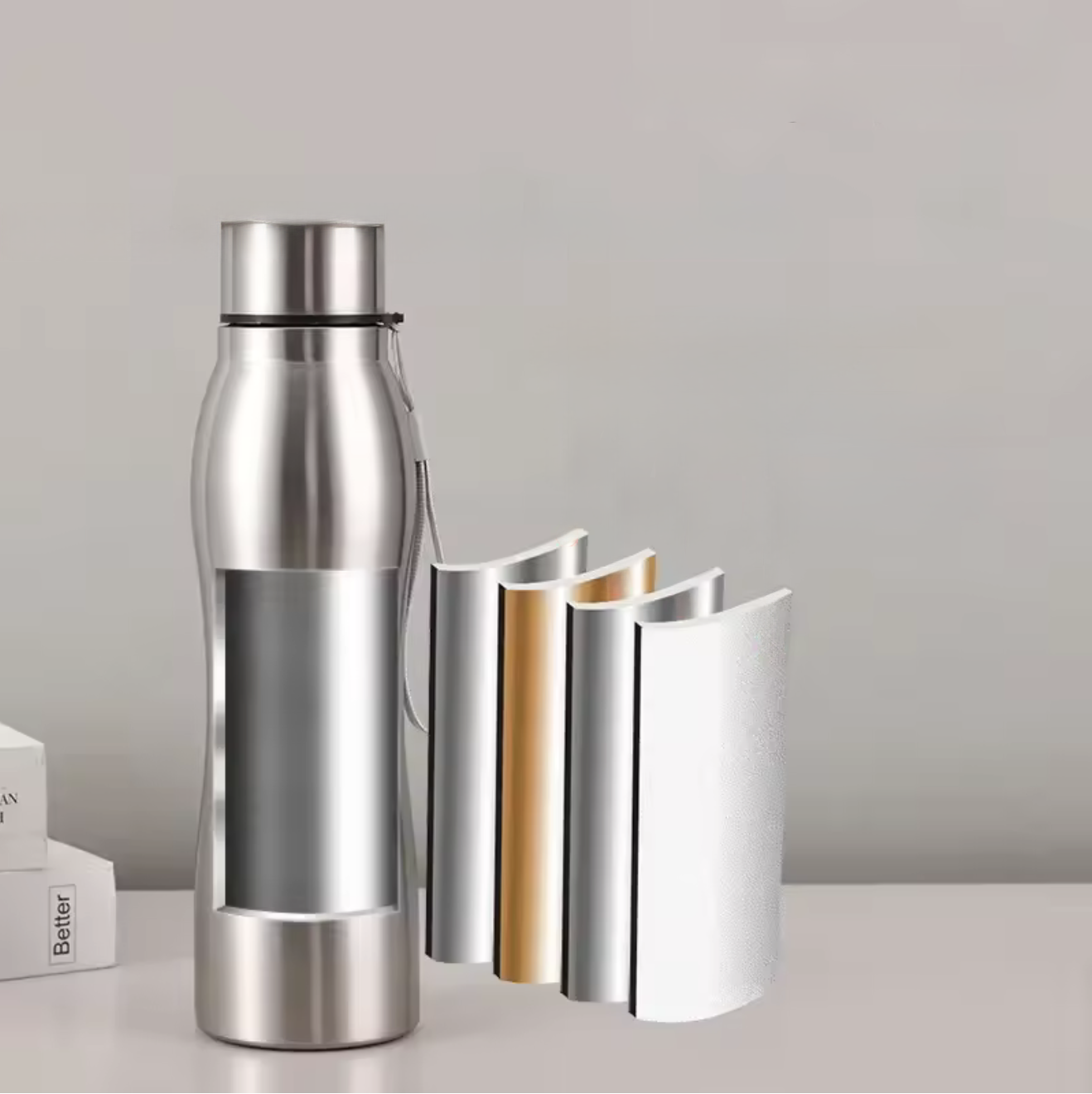 STEELFORCE™ 1000ml Stainless Steel Sports Water Bottle – Durable Metal Flask for Gym, Hiking & Daily Hydration