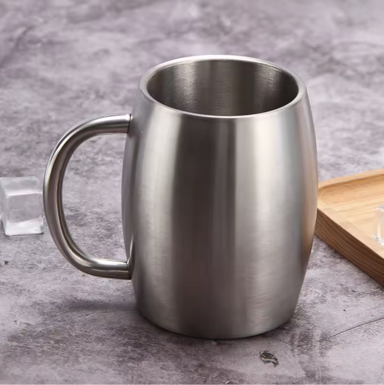 Double-Walled Vacuum Insulated Stainless Steel Thermal Mug (100ml) – Premium Ergonomic-Handle Coffee & Beverage Stein