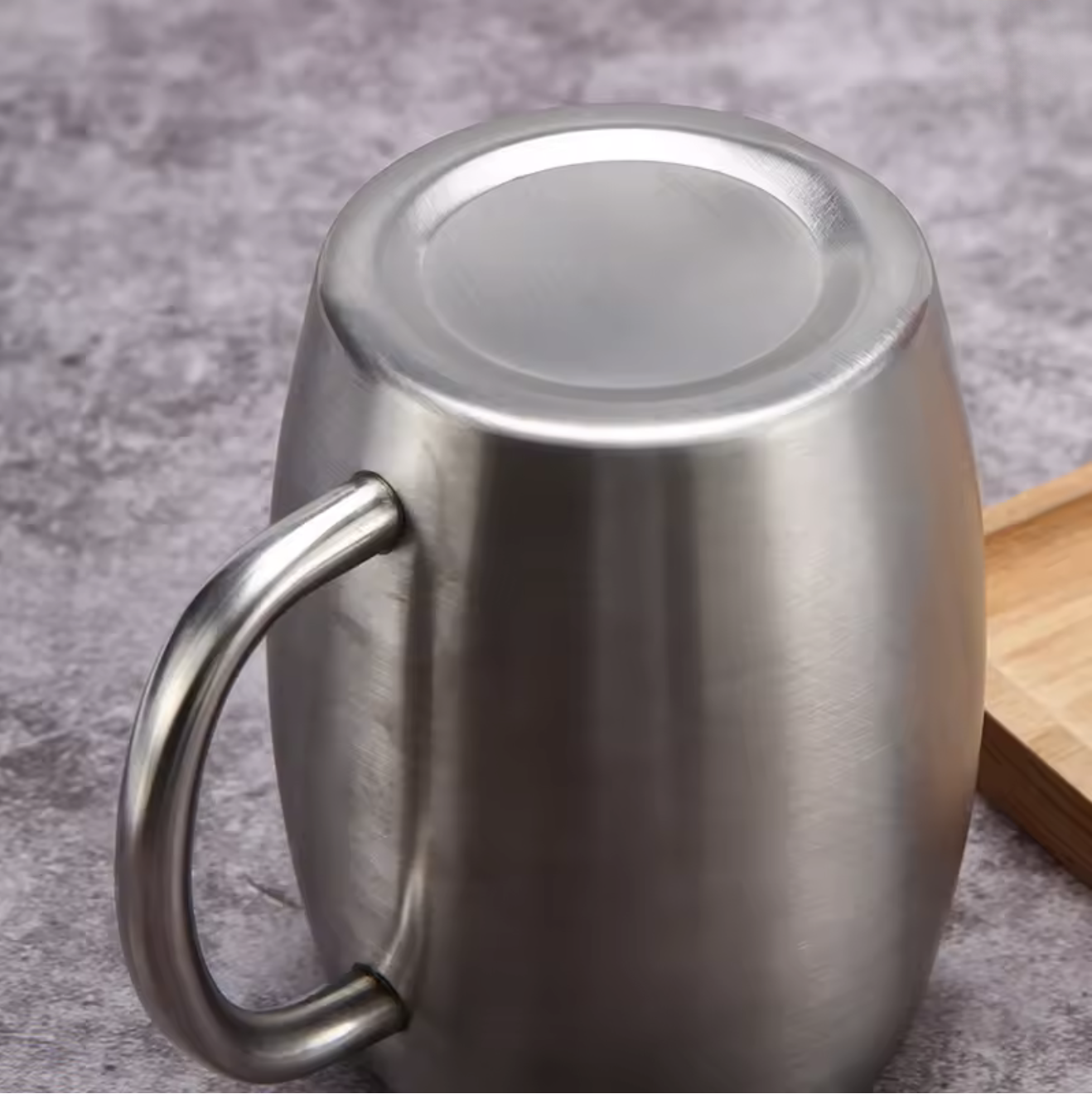 Double-Walled Vacuum Insulated Stainless Steel Thermal Mug (100ml) – Premium Ergonomic-Handle Coffee & Beverage Stein