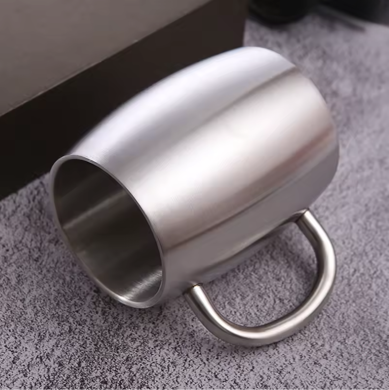 Double-Walled Vacuum Insulated Stainless Steel Thermal Mug (100ml) – Premium Ergonomic-Handle Coffee & Beverage Stein