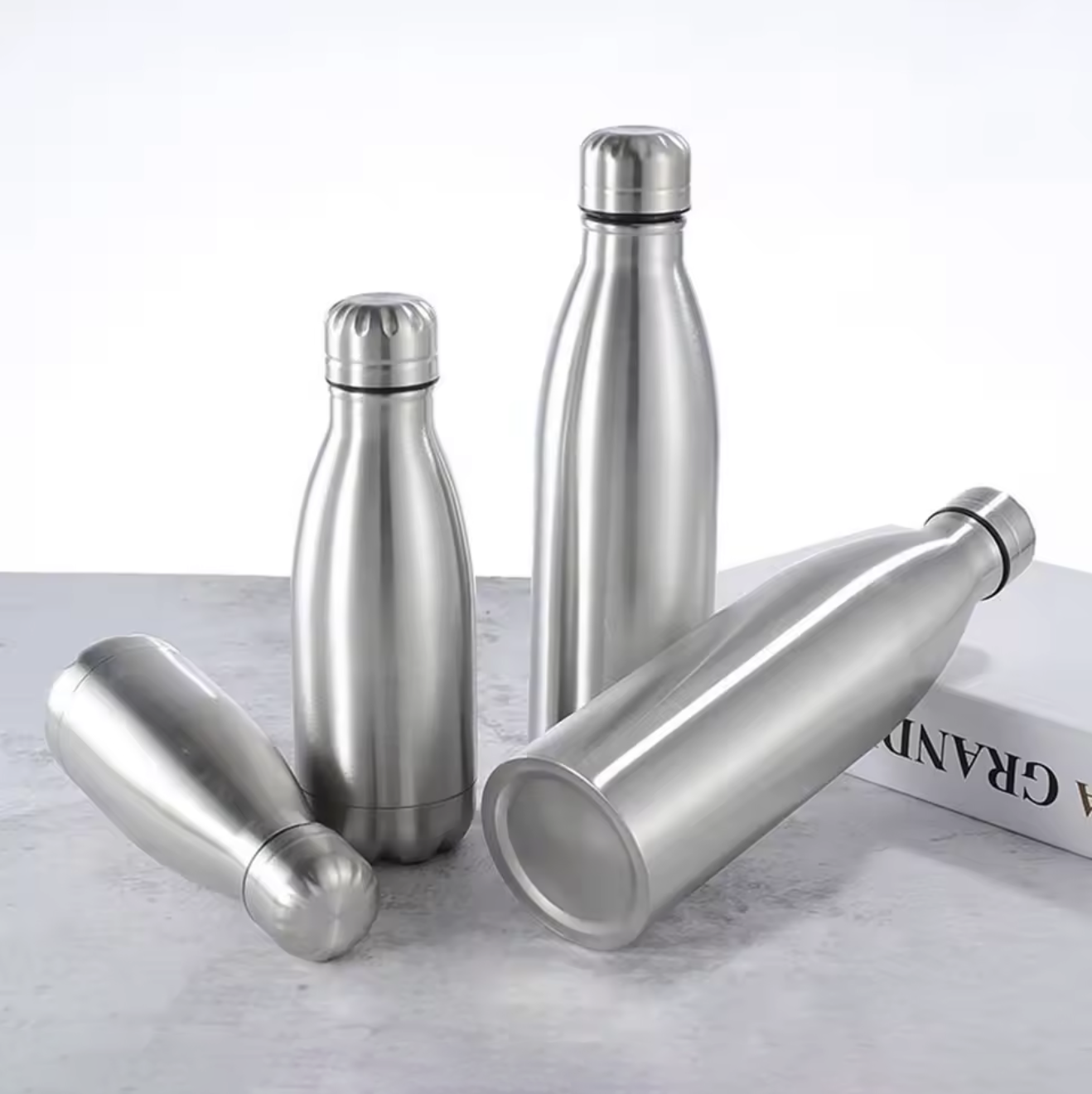 Sleek Stainless Steel Insulated Water Bottle (350ml/1.0L Options) – Modern Cycling, Gym & Outdoor Sports Flask with Secure Cap