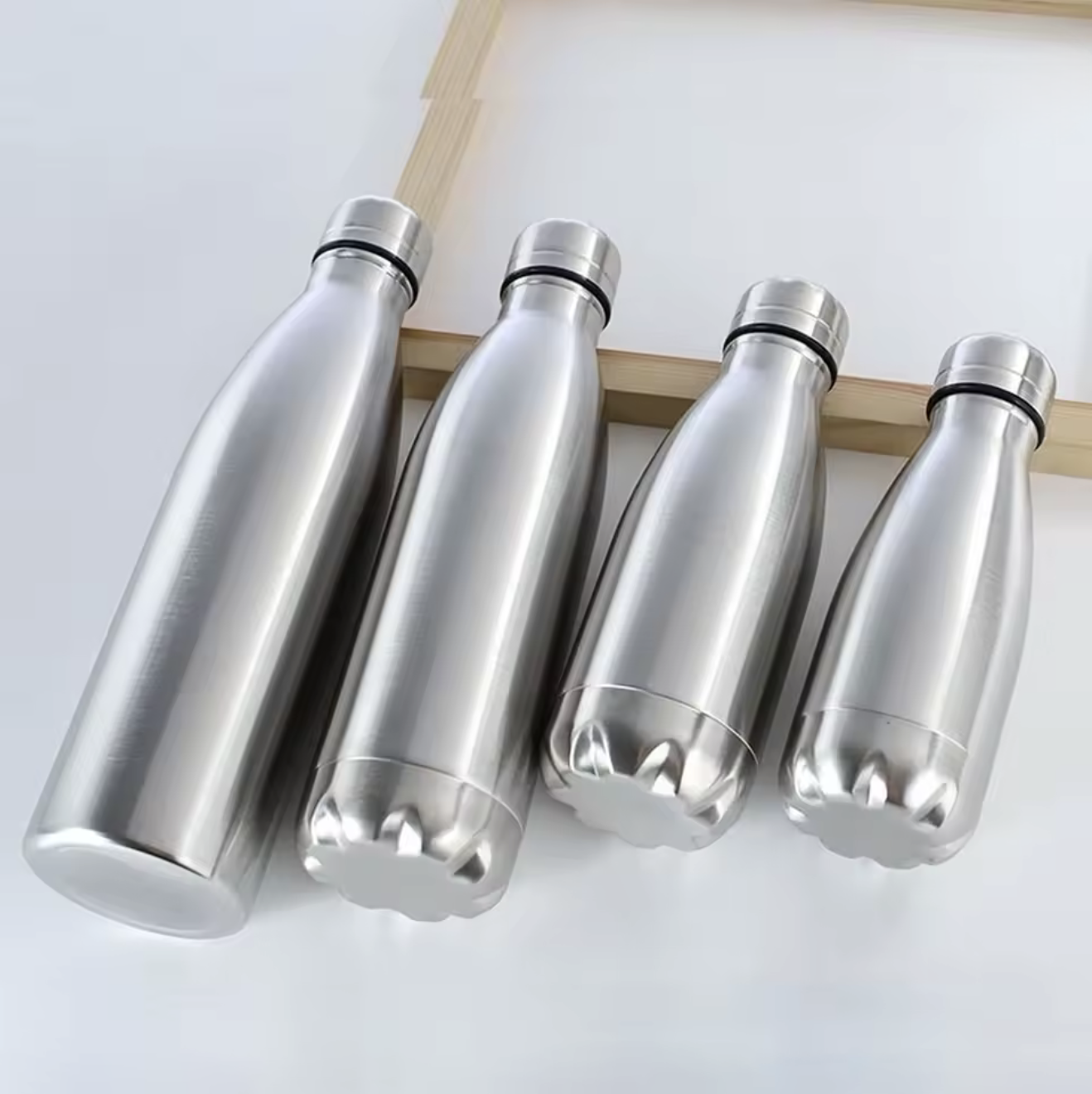 Sleek Stainless Steel Insulated Water Bottle (350ml/1.0L Options) – Modern Cycling, Gym & Outdoor Sports Flask with Secure Cap