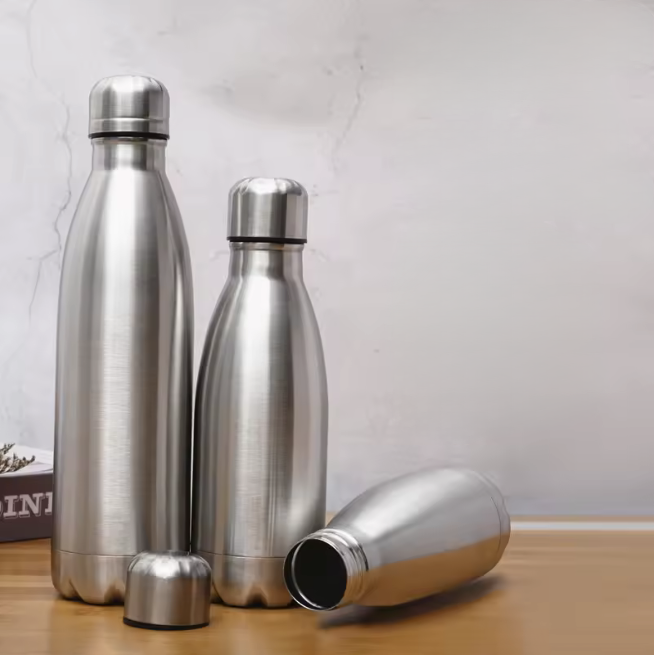 Sleek Stainless Steel Insulated Water Bottle (350ml/1.0L Options) – Modern Cycling, Gym & Outdoor Sports Flask with Secure Cap