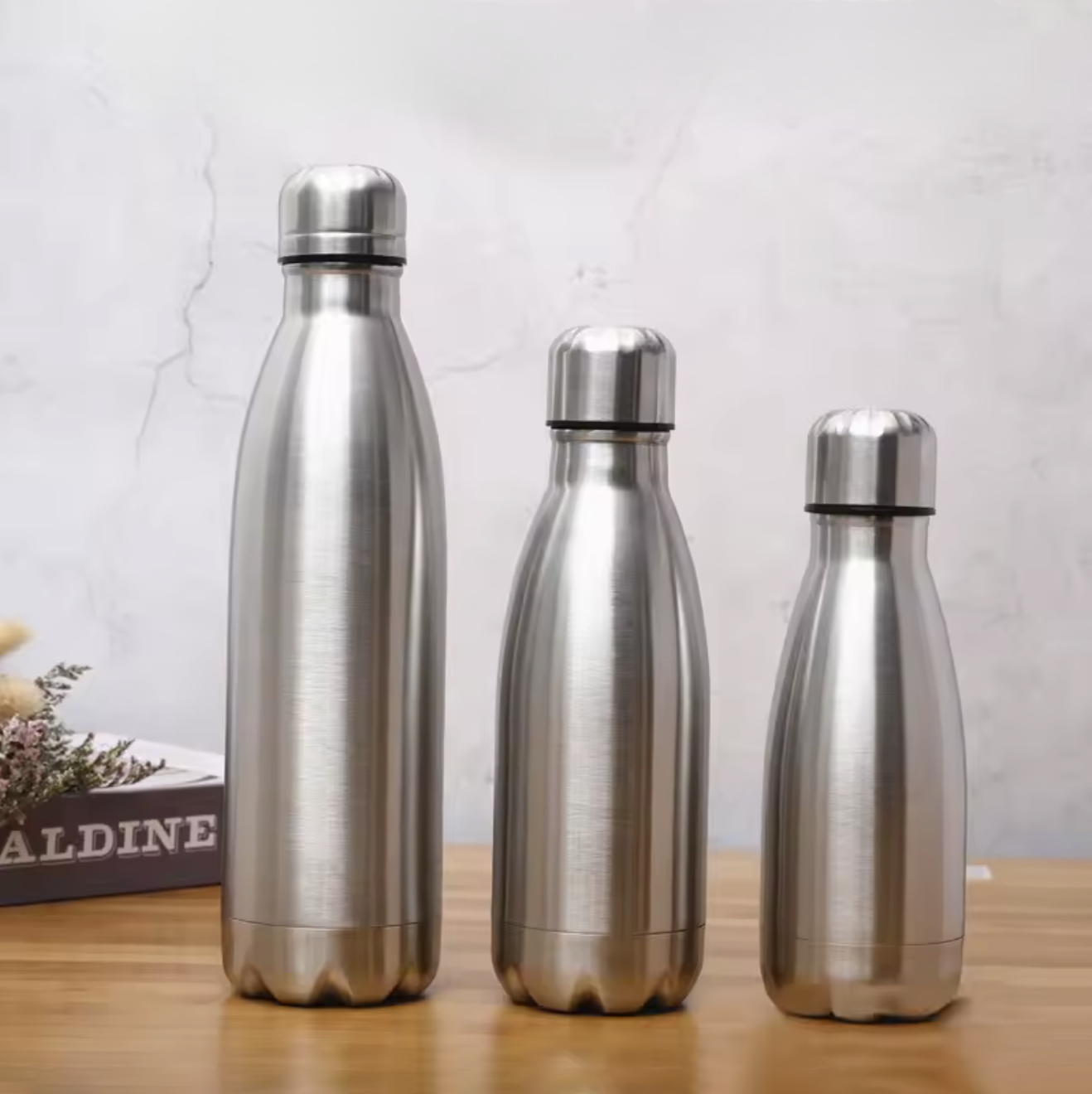Sleek Stainless Steel Insulated Water Bottle (350ml/1.0L Options) – Modern Cycling, Gym & Outdoor Sports Flask with Secure Cap