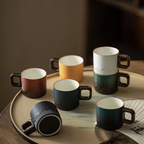 ALAVRİN™ 60ml Luxury Ceramic Tea Cup – Handcrafted Gradient Mini Espresso & Gongfu Cha Mug