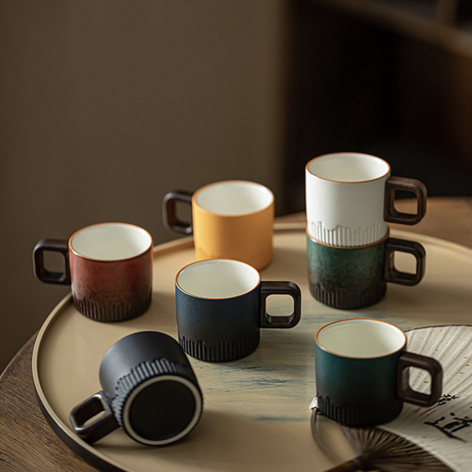 ALAVRİN™ 60ml Luxury Ceramic Tea Cup – Handcrafted Gradient Mini Espresso & Gongfu Cha Mug