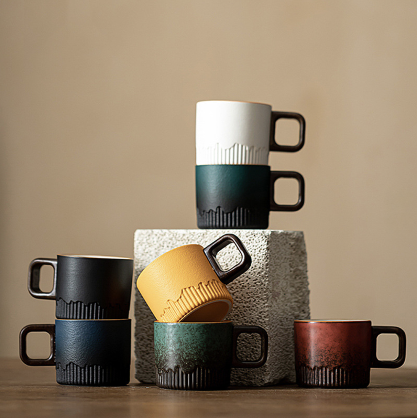 ALAVRİN™ 60ml Luxury Ceramic Tea Cup – Handcrafted Gradient Mini Espresso & Gongfu Cha Mug