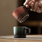 ALAVRİN™ 60ml Luxury Ceramic Tea Cup – Handcrafted Gradient Mini Espresso & Gongfu Cha Mug