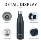 WATERSY™ 500ml Premium Stainless Steel Thermo Bottle – Gradient Insulated Water Flask for Hot & Cold Drinks