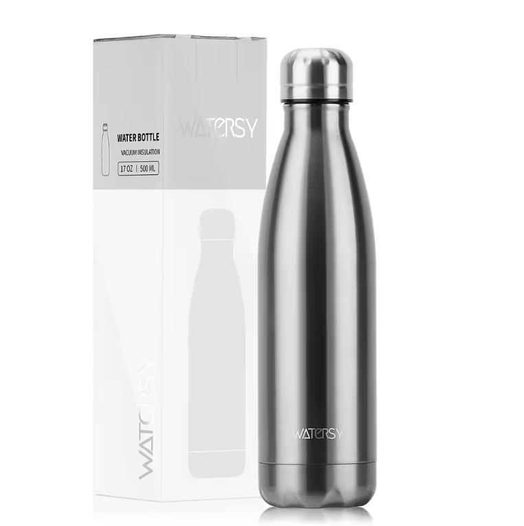 WATERSY™ 500ml Premium Stainless Steel Thermo Bottle – Gradient Insulated Water Flask for Hot & Cold Drinks