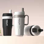 GOODLIFE™ Premium Stainless Steel Thermo Mug 620ml – Leakproof Coffee Cup with Straw for Office & Travel