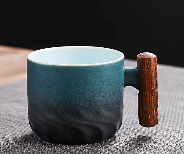 Opus Handmade Espresso Cup – Luxury Ceramic & Wood Collection