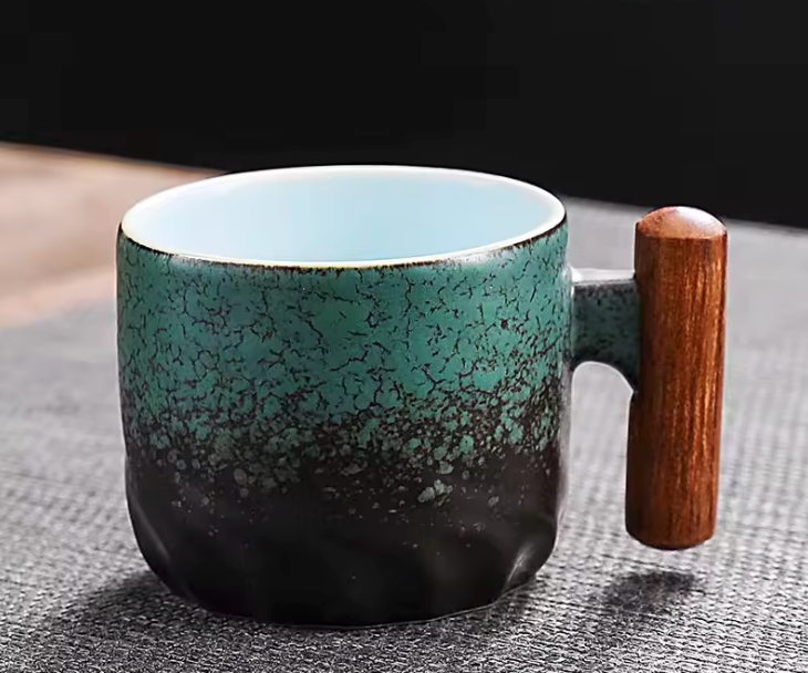 Opus Handmade Espresso Cup – Luxury Ceramic & Wood Collection