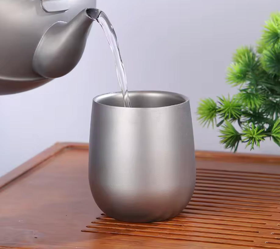 Signature Titanium Espresso Mug – Modern Artisan Design